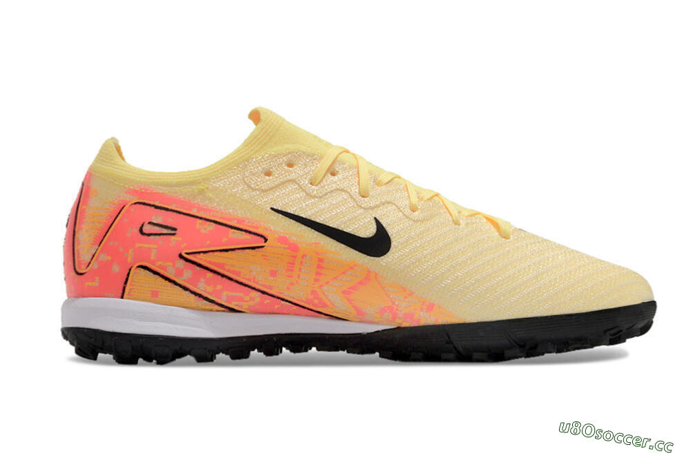 Unisex Nike Air Zoom Mercurial Vapor 16 Elite TF Artificial Turf Low-Tops Football Shoes - Yellow/Black/Orange 7
