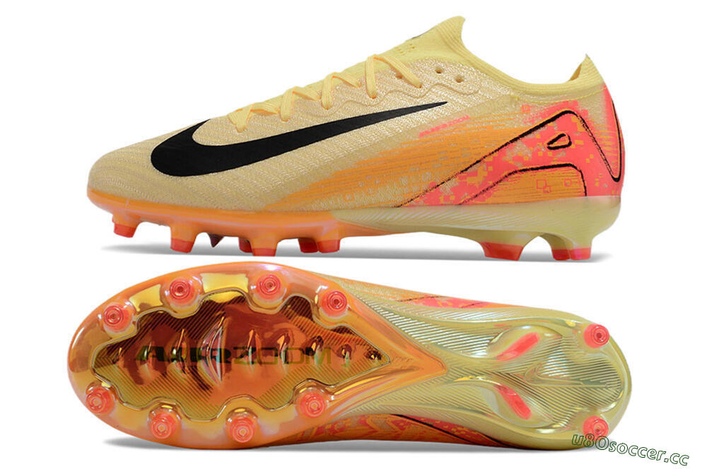 Unisex Nike Air Zoom Mercurial Vapor 16 Elite AG Artificial Grass Low-Tops Football Boots - Yellow/Black/Orange 1