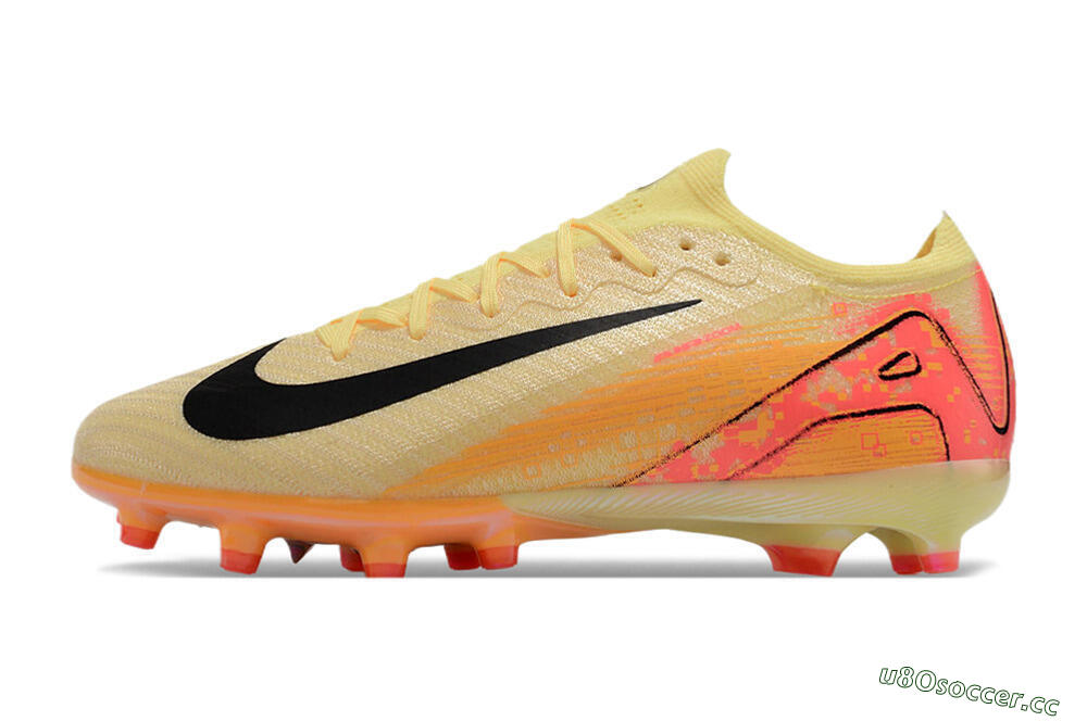 Unisex Nike Air Zoom Mercurial Vapor 16 Elite AG Artificial Grass Low-Tops Football Boots - Yellow/Black/Orange 0