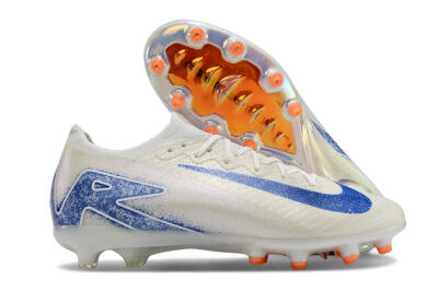 Unisex Nike Air Zoom Mercurial Vapor 16 Elite AG Artificial Grass Low-Tops Football Boots - Beige/Blue