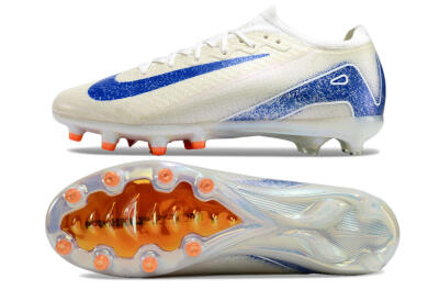 Unisex Nike Air Zoom Mercurial Vapor 16 Elite AG Artificial Grass Low-Tops Football Boots - Beige/Blue