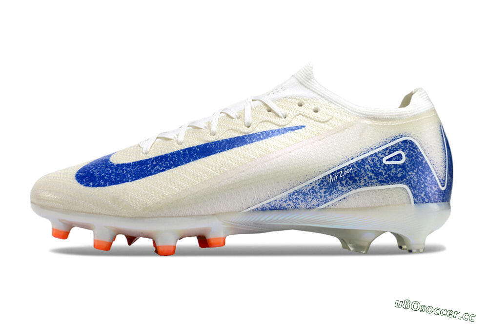 Unisex Nike Air Zoom Mercurial Vapor 16 Elite AG Artificial Grass Low-Tops Football Boots - Beige/Blue 0
