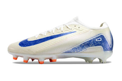 Unisex Nike Air Zoom Mercurial Vapor 16 Elite AG Artificial Grass Low-Tops Football Boots - Beige/Blue