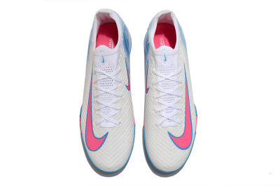 Unisex Nike Air Zoom Mercurial Vapor 16 Elite TF Artificial Turf Low-Tops Football Shoes - White/Pink/Blue