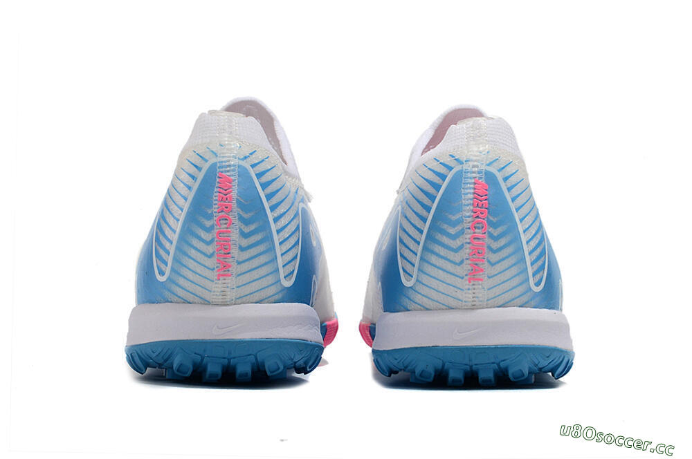 Unisex Nike Air Zoom Mercurial Vapor 16 Elite TF Artificial Turf Low-Tops Football Shoes - White/Pink/Blue 7