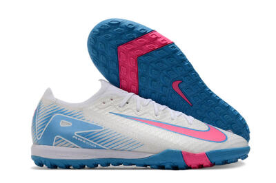 Unisex Nike Air Zoom Mercurial Vapor 16 Elite TF Artificial Turf Low-Tops Football Shoes - White/Pink/Blue