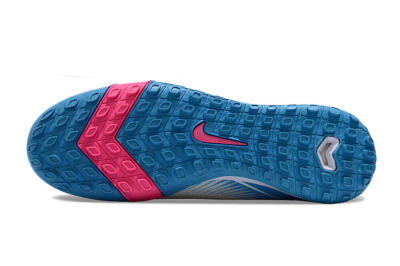 Unisex Nike Air Zoom Mercurial Vapor 16 Elite TF Artificial Turf Low-Tops Football Shoes - White/Pink/Blue