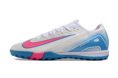 Unisex Nike Air Zoom Mercurial Vapor 16 Elite TF Artificial Turf Low-Tops Football Shoes - White/Pink/Blue