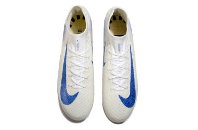 Unisex Nike Air Zoom Mercurial Superfly 10 Elite AG Artificial Grass High-Tops Football Boots - Beige/Blue