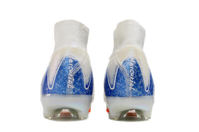 Unisex Nike Air Zoom Mercurial Superfly 10 Elite AG Artificial Grass High-Tops Football Boots - Beige/Blue