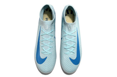 Unisex Nike Air Zoom Mercurial Superfly 10 Elite AG Artificial Grass High-Tops Football Boots - Jade/Beige/Blue