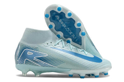Unisex Nike Air Zoom Mercurial Superfly 10 Elite AG Artificial Grass High-Tops Football Boots - Jade/Beige/Blue
