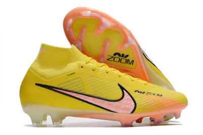 Men's Nike Air Zoom Mercurial Superfly 9 Elite FG Firm Ground High-Tops Football Boots - Yellow/Pink