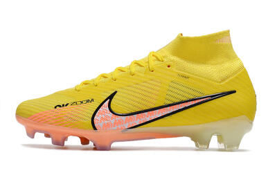 Men's Nike Air Zoom Mercurial Superfly 9 Elite FG Firm Ground High-Tops Football Boots - Yellow/Pink