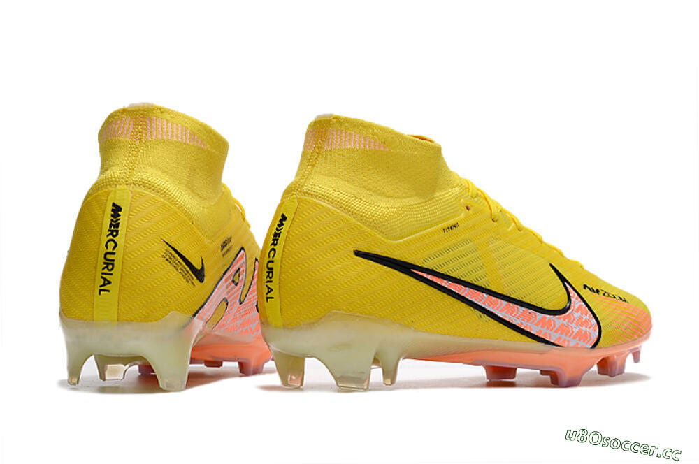 Men's Nike Air Zoom Mercurial Superfly 9 Elite FG Firm Ground High-Tops Football Boots - Yellow/Pink 6