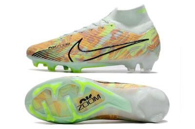 Men's Nike Air Zoom Mercurial Superfly 9 Elite FG Firm Ground High-Tops Football Boots - Blue/Green