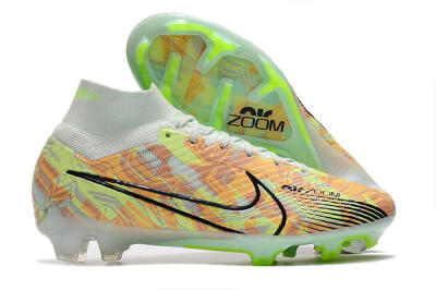 Men's Nike Air Zoom Mercurial Superfly 9 Elite FG Firm Ground High-Tops Football Boots - Blue/Green