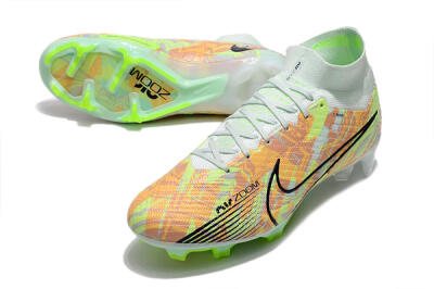 Men's Nike Air Zoom Mercurial Superfly 9 Elite FG Firm Ground High-Tops Football Boots - Blue/Green