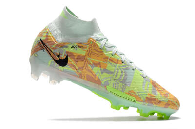 Men's Nike Air Zoom Mercurial Superfly 9 Elite FG Firm Ground High-Tops Football Boots - Blue/Green
