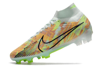Men's Nike Air Zoom Mercurial Superfly 9 Elite FG Firm Ground High-Tops Football Boots - Blue/Green
