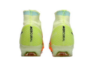 Men's Nike Air Zoom Mercurial Superfly 9 Elite FG Firm Ground High-Tops Football Boots - Green/Orange