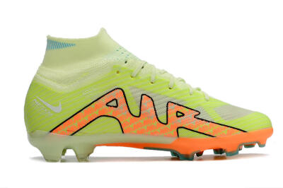 Men's Nike Air Zoom Mercurial Superfly 9 Elite FG Firm Ground High-Tops Football Boots - Green/Orange