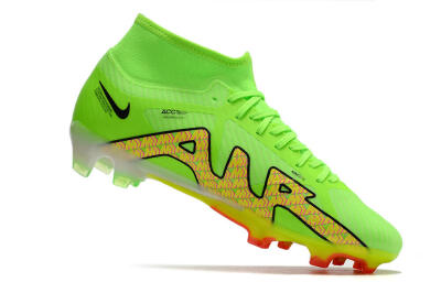 Men's Nike Air Zoom Mercurial Superfly 9 Elite FG Firm Ground High-Tops Football Boots - Green/Yellow/Black