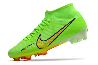 Men's Nike Air Zoom Mercurial Superfly 9 Elite FG Firm Ground High-Tops Football Boots - Green/Yellow/Black