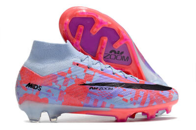 Unisex Nike Air Zoom Mercurial Superfly 9 Elite FG Firm Ground High-Tops Football Boots - Blue/Purple/Pink