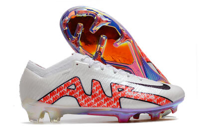 Men's Nike Air Zoom Mercurial Vapor 15 Elite FG Firm Ground Low-Tops Football Boots - White/Red