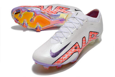 Men's Nike Air Zoom Mercurial Vapor 15 Elite FG Firm Ground Low-Tops Football Boots - White/Red