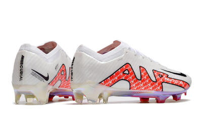 Men's Nike Air Zoom Mercurial Vapor 15 Elite FG Firm Ground Low-Tops Football Boots - White/Red