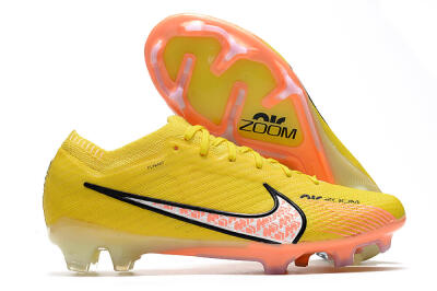 Men's Nike Air Zoom Mercurial Vapor 15 Elite FG Firm Ground Low-Tops Football Boots - Yellow/Pink