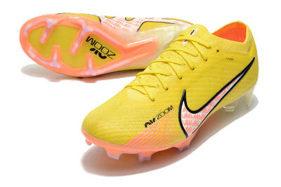 Men's Nike Air Zoom Mercurial Vapor 15 Elite FG Firm Ground Low-Tops Football Boots - Yellow/Pink