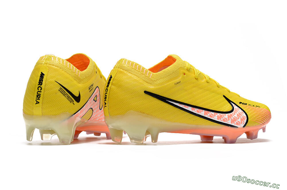Men's Nike Air Zoom Mercurial Vapor 15 Elite FG Firm Ground Low-Tops Football Boots - Yellow/Pink 6