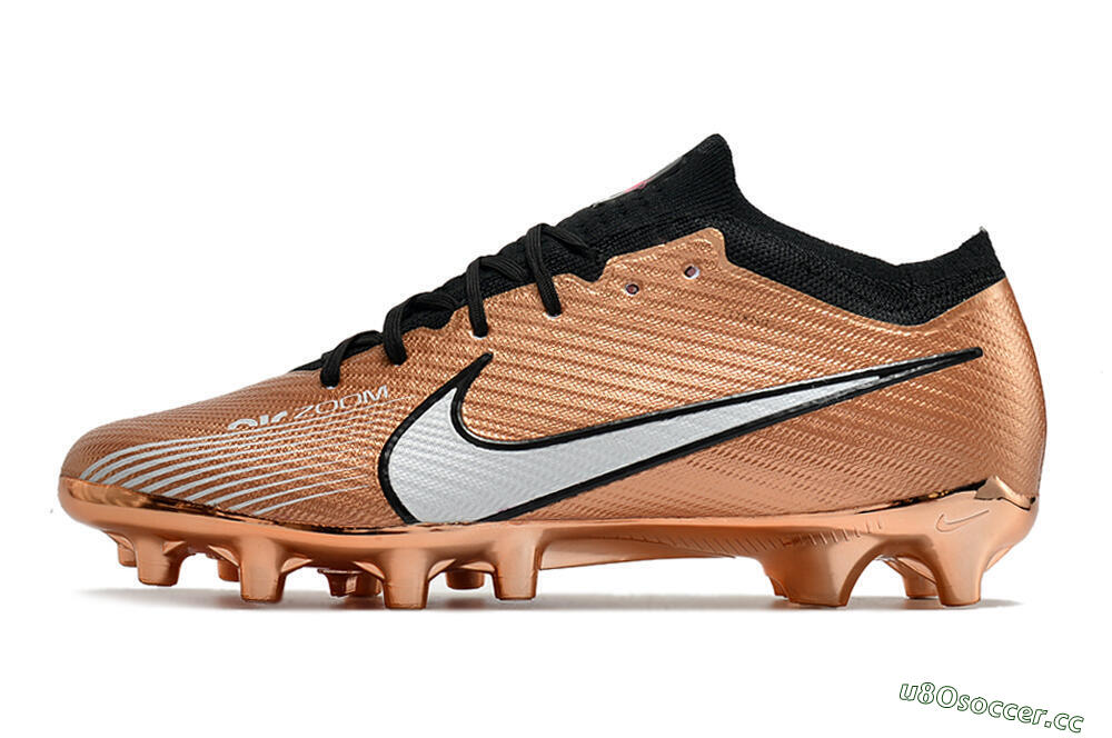 Men's Nike Air Zoom Mercurial Vapor 15 Elite FG Firm Ground Low-Tops Football Boots - Gold/White/Black 0