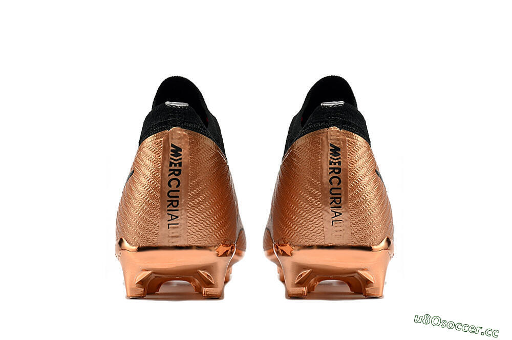 Men's Nike Air Zoom Mercurial Vapor 15 Elite FG Firm Ground Low-Tops Football Boots - Gold/White/Black 5
