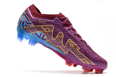 Men's Nike Air Zoom Mercurial Vapor 15 Elite FG Firm Ground Low-Tops Football Boots - Purple/Blue/Gold