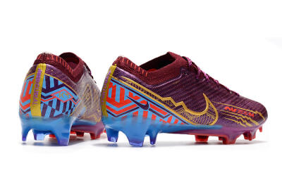 Men's Nike Air Zoom Mercurial Vapor 15 Elite FG Firm Ground Low-Tops Football Boots - Purple/Blue/Gold
