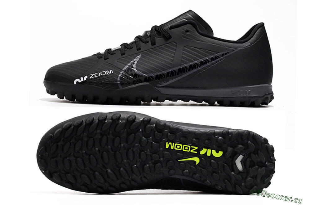 Men's Nike Mercurial Vapor 15 Elite TF Artificial Turf Low-Tops Football Shoes - Black 1