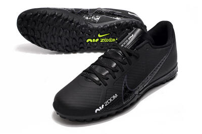 Men's Nike Mercurial Vapor 15 Elite TF Artificial Turf Low-Tops Football Shoes - Black