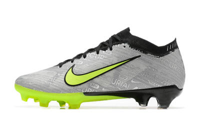 Men's Nike Air Zoom Mercurial Vapor 15 Elite FG Firm Ground Low-Tops Football Boots - Silver/Green