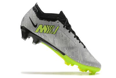 Men's Nike Air Zoom Mercurial Vapor 15 Elite FG Firm Ground Low-Tops Football Boots - Silver/Green