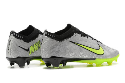 Men's Nike Air Zoom Mercurial Vapor 15 Elite FG Firm Ground Low-Tops Football Boots - Silver/Green