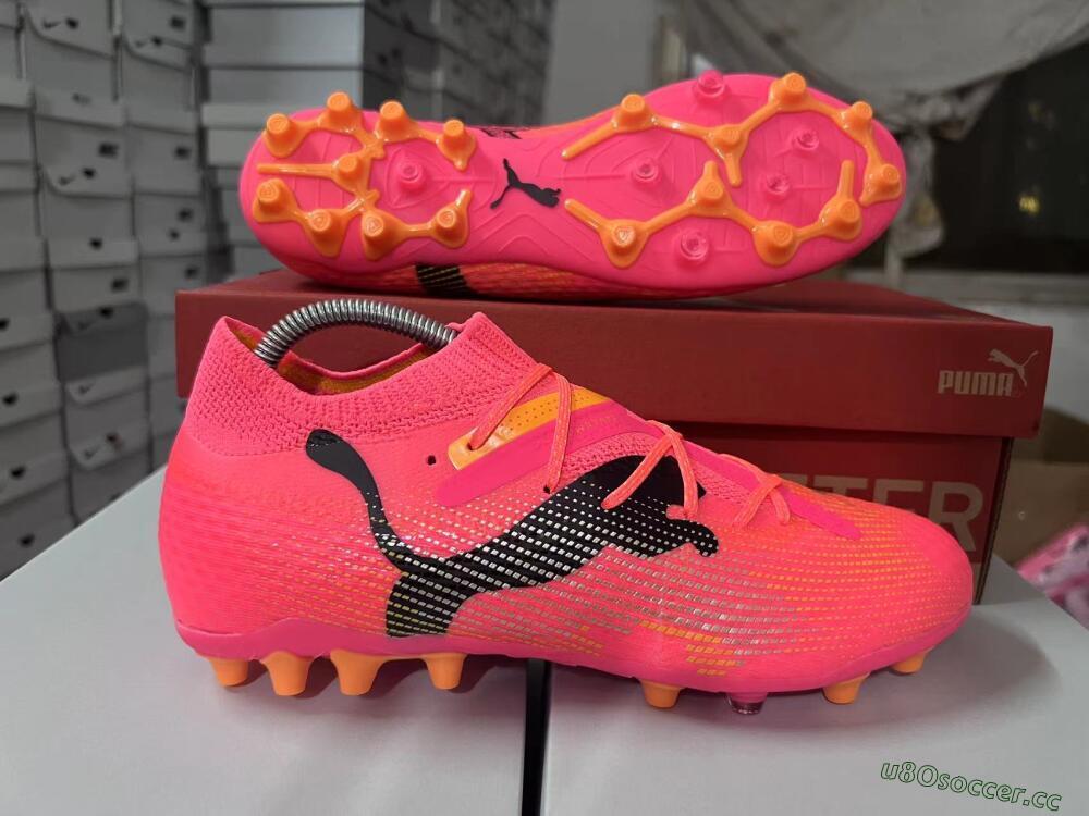 Men's Puma Future Ultimate MG Multi Ground Low-Tops Football Boots - Red/Black/Orange