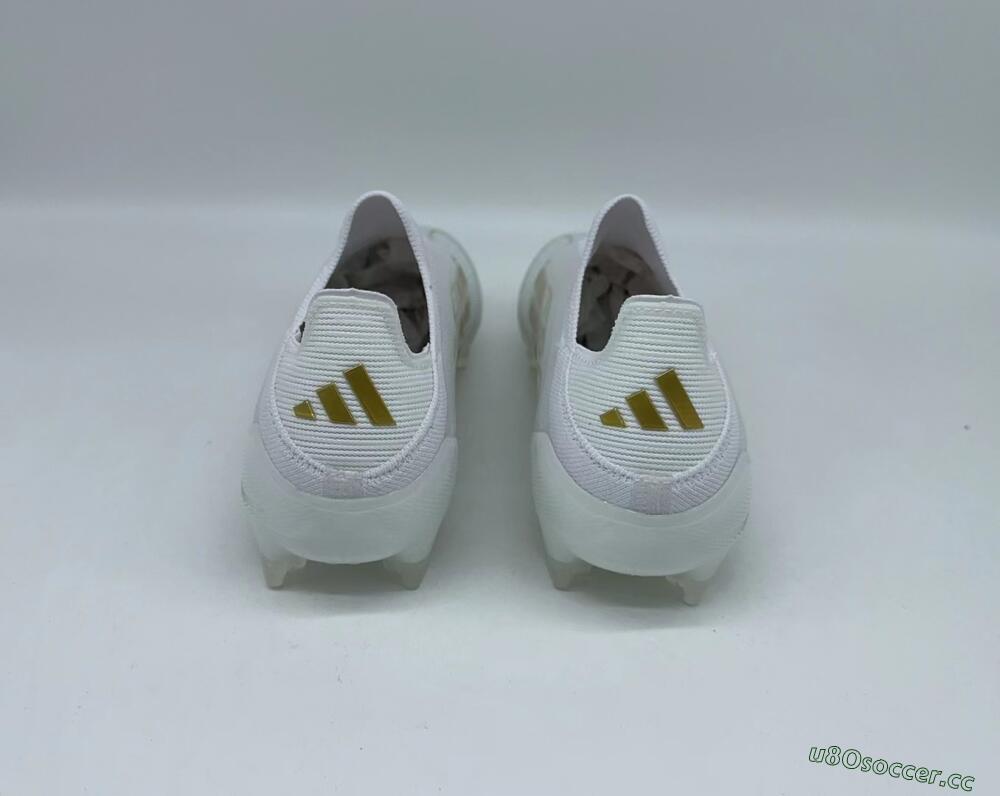 Men's Adidas F50+ Adizero FG Firm Ground Low-Tops Football Boots - White/Gold