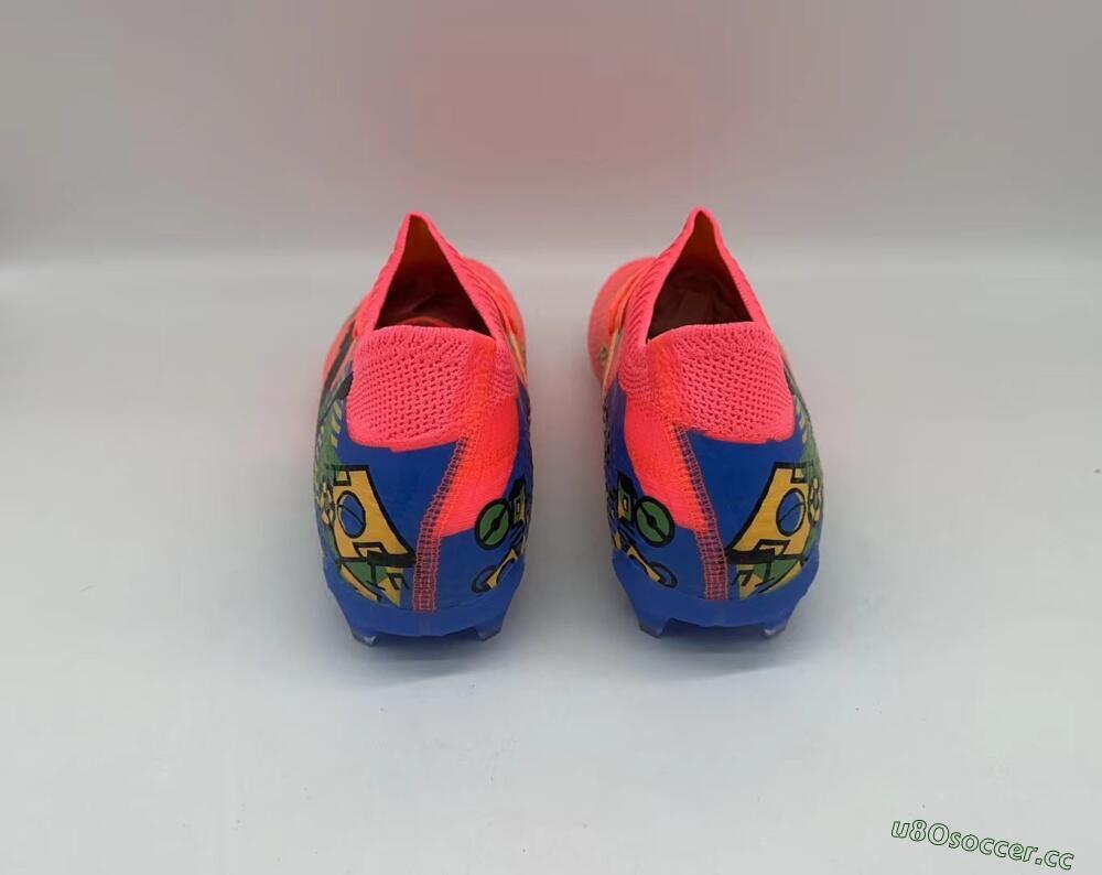 Men's Puma Future Ultimate FG Firm Ground Low-Tops Football Boots - Red/Green/Blue/Yellow