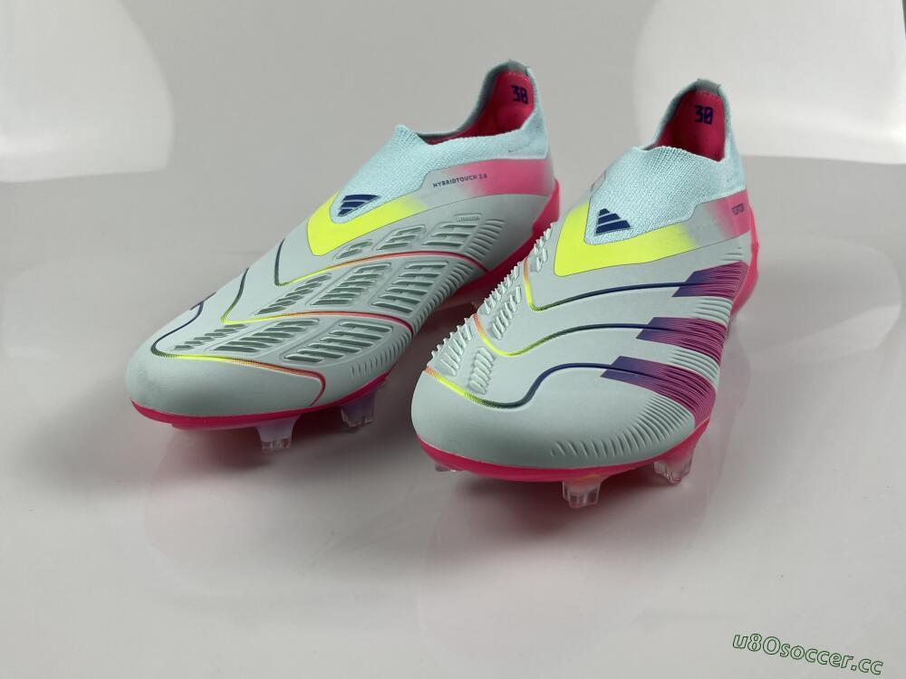 Men's Adidas Predator Accuracy+ FG Firm Ground Low-Tops Football Boots - Blue/Purple/Pink