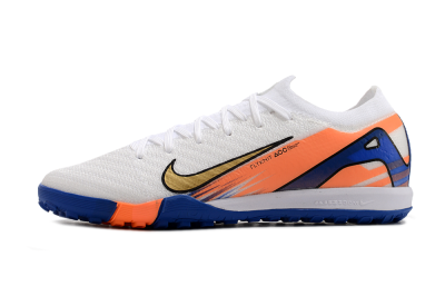 Men's Nike Air Zoom Mercurial Vapor 16 Elite TF Artificial Turf Low-Tops Football Shoes - White/Orange/Blue
