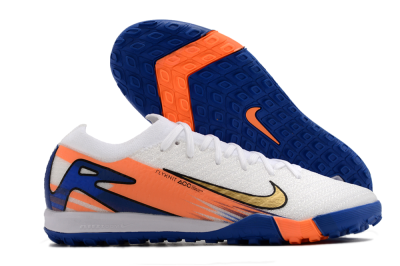 Men's Nike Air Zoom Mercurial Vapor 16 Elite TF Artificial Turf Low-Tops Football Shoes - White/Orange/Blue